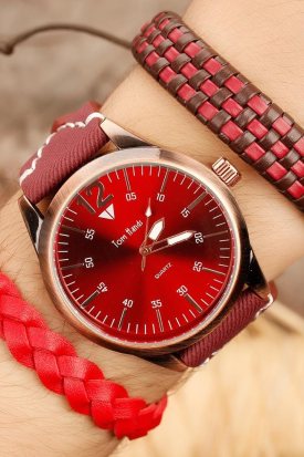 Tom Hands Kot Kordonlu Erkek Saat Kombini