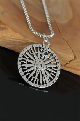 Trend Tasarım Silver Renk Zincirli Erkek Kolye