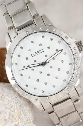 Clariss Metal Zirkon Taşlı Bayan Kol Saati