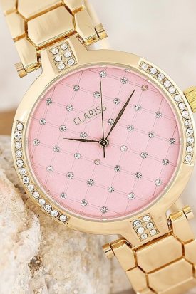 Clariss Metal Zirkon Taşlı Bayan Kol Saati