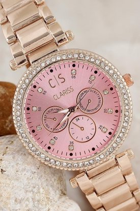 Clariss Metal Zirkon Taşlı Bayan Kol Saati