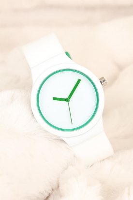 Beyaz Renkli Silikon Bayan Saat