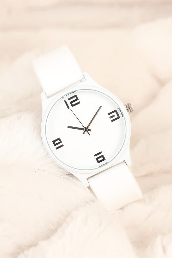 Beyaz Silikon Bayan Saat