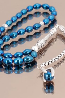 Hematit Doğal Taş Tesbih