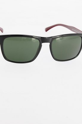 Siyah Renk Çerçeveli Bordo Saplı Erkek Güneş Gözlüğü