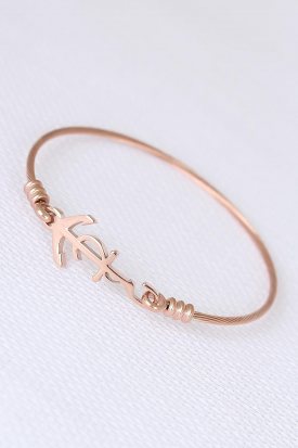 Rose Çelik Deniz Çapalı Erkek Kelepçe Bileklik