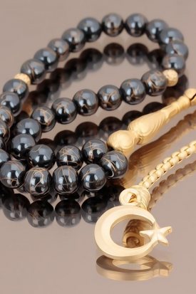 Hematit Doğal Taş Tesbih