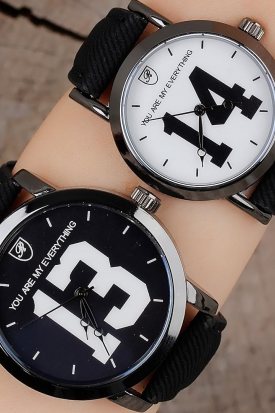 Kot Kordonlu Özel Tasarımlı Sevgili Saat Kombini