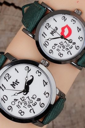 Kot Kordonlu Özel Tasarımlı Sevgili Saat Kombini