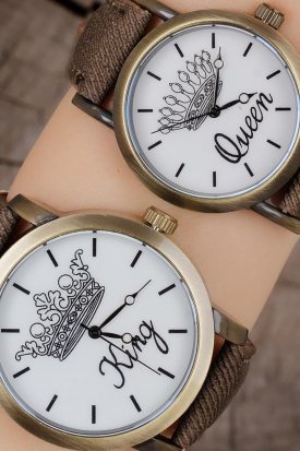 Kot Kordonlu Özel Tasarımlı Sevgili Saat Kombini