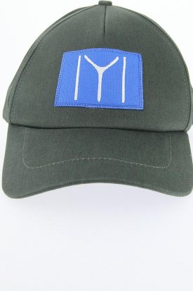 Haki Yeşili Renk Kayı Boyu Tasarımlı Şapka