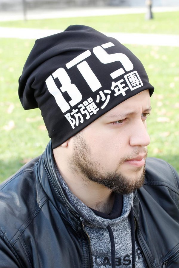 BTS Yazılı Siyah Renk Erkek Bere