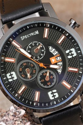 Deri Kordonlu Takvimli Erkek Kol Saati