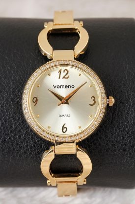 2 Yıl Garantili Vomeno Marka Metal Kordonlu Bayan Kol Saati