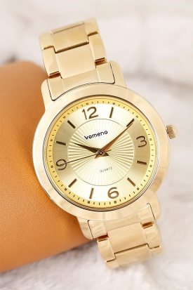 2 Yıl Garantili Vomeno Marka Metal Kordonlu Bayan Kol Saati