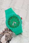 Yeşil Renk Silikon Kordonlu Bayan Saat