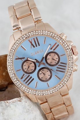 Clariss Zirkon Taşlı Metal Kordonlu Bayan Saat